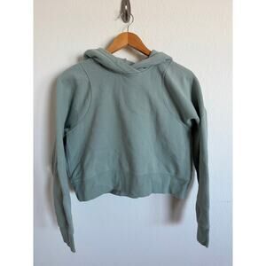 Lululemon Womens Loungeful Cropped Sweatshirt Hoodie Mint Green Size 2